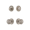 Soleil Rosette Entry Set with Windsor Knob in Satin Nickel