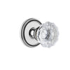 Soleil Rosette with Fontainebleau Crystal Knob in Bright Chrome