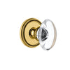 Soleil Rosette with Provence Crystal Knob in Lifetime Brass