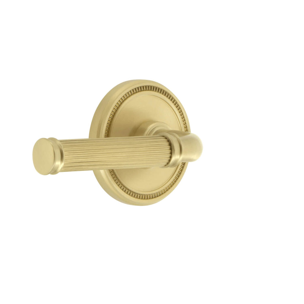 Soleil Rosette with Soleil Lever in Satin Brass