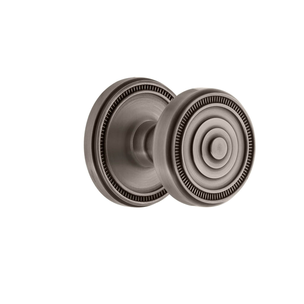 Soleil Rosette with Soleil Knob in Antique Pewter