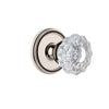 Soleil Rosette with Versailles Crystal Knob in Polished Nickel