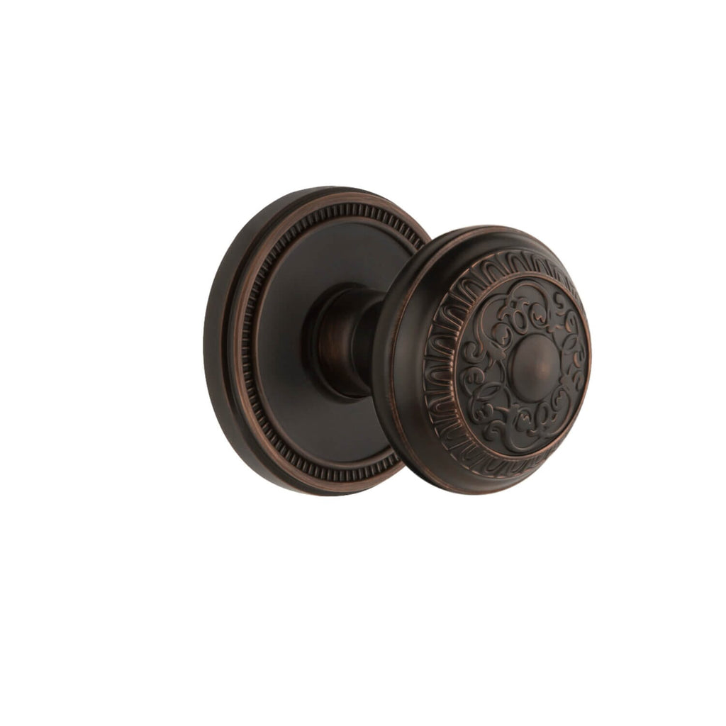 Soleil Rosette with Windsor Knob in Timeless Bronze