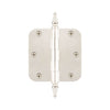 3.5" Steeple Tip Residential Hinge with 5/8" Radius Corners in Polished Nickel