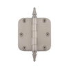 3.5" Steeple Tip Residential Hinge with 5/8" Radius Corners in Satin Nickel