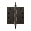 4" Steeple Tip Heavy Duty Hinge with Square Corners in Timeless Bronze