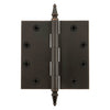 4.5" Steeple Tip Heavy Duty Hinge with Square Corners in Timeless Bronze