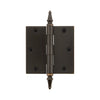 3.5" Steeple Tip Residential Hinge with Square Corners in Timeless Bronze