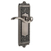 Windsor Long Plate with Bellagio Lever in Antique Pewter