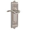 Windsor Long Plate with Bellagio Lever in Satin Nickel
