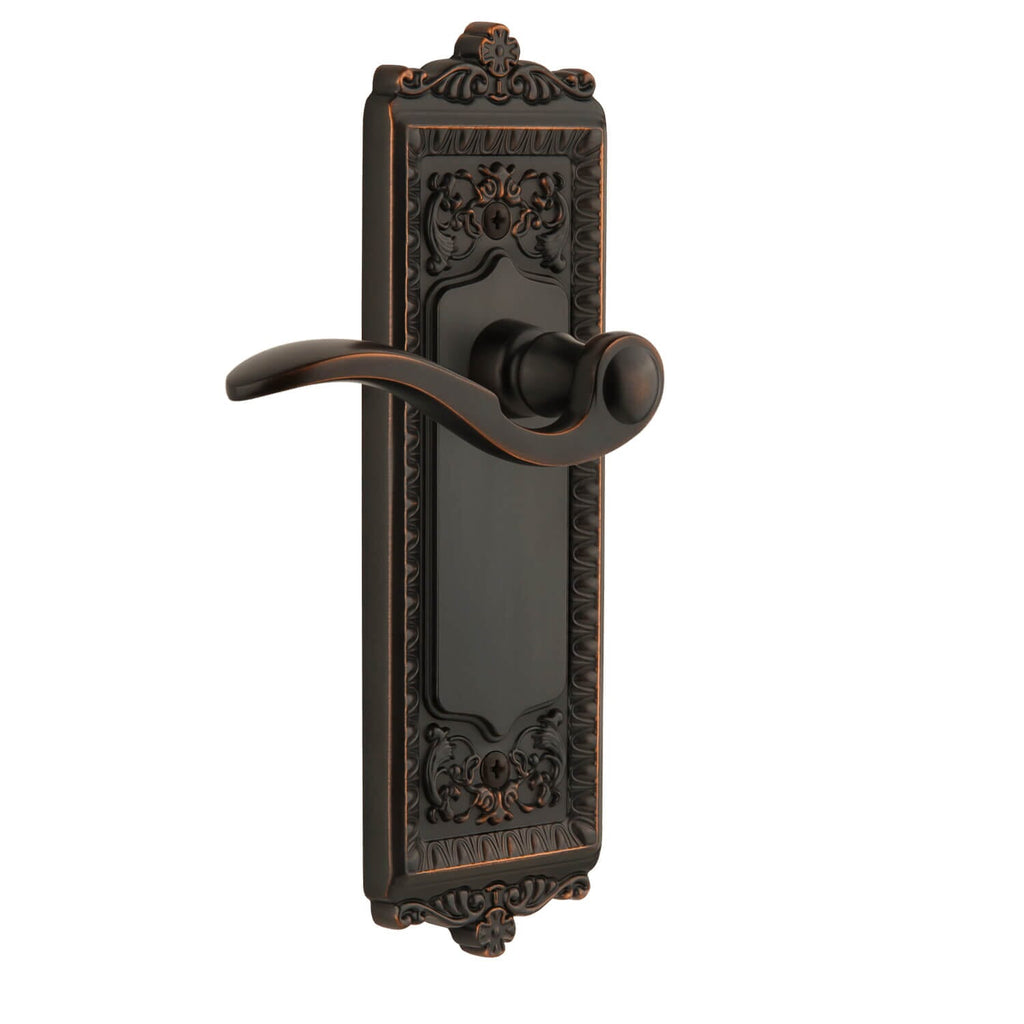 Windsor Long Plate with Bellagio Lever in Timeless Bronze