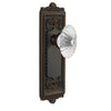 Windsor Long Plate with Burgundy Crystal Knob in Timeless Bronze