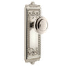 Windsor Long Plate with Circulaire Knob in Polished Nickel