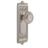 Windsor Long Plate with Circulaire Knob in Satin Nickel