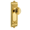 Windsor Long Plate with Circulaire Knob in Lifetime Brass