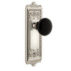 Windsor Long Plate with Coventry Knob in Polished Nickel