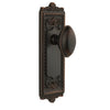 Windsor Long Plate with Eden Prairie Knob in Timeless Bronze