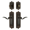 Windsor Long Plate Entry Set with Bellagio Lever in Timeless Bronze