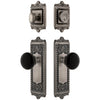 Windsor Long Plate Entry Set with Coventry Knob in Antique Pewter