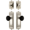 Windsor Long Plate Entry Set with Coventry Knob in Polished Nickel