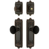 Windsor Long Plate Entry Set with Coventry Knob in Timeless Bronze