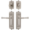 Windsor Long Plate Entry Set with Georgetown Lever in Satin Nickel