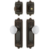 Windsor Long Plate Entry Set with Hyde Park Knob in Timeless Bronze