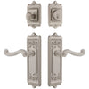 Windsor Long Plate Entry Set with Newport Lever in Satin Nickel