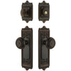 Windsor Long Plate Entry Set with Parthenon Knob in Timeless Bronze