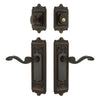 Windsor Long Plate Entry Set with Portofino Lever in Timeless Bronze