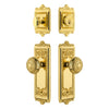 Windsor Long Plate Entry Set with Windsor Knob in Lifetime Brass