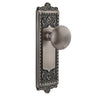 Windsor Long Plate with Fifth Avenue Knob in Antique Pewter