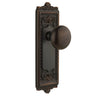 Windsor Long Plate with Fifth Avenue Knob in Timeless Bronze