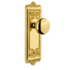 Windsor Long Plate with Fifth Avenue Knob in Lifetime Brass