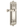 Windsor Long Plate with Georgetown Lever in Polished Nickel