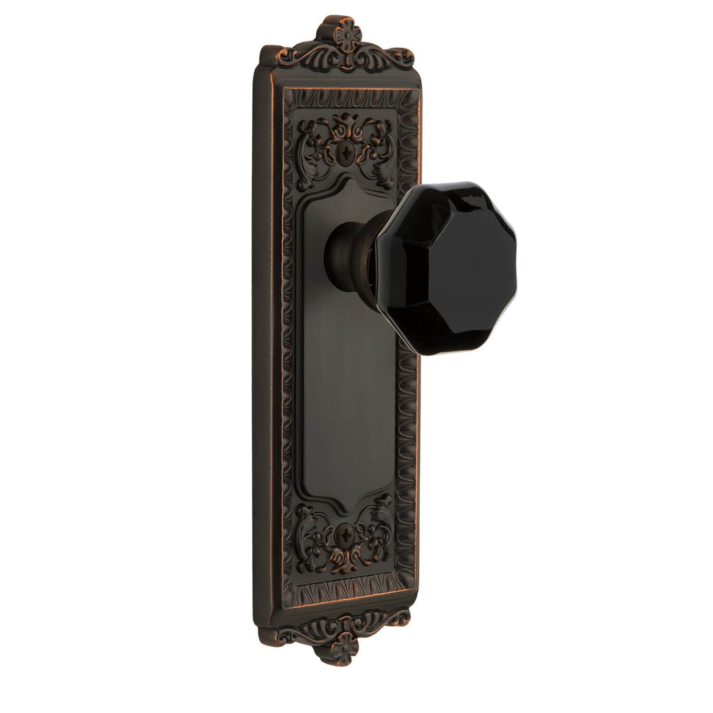 Windsor Long Plate with Lyon Knob in Timeless Bronze