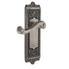 Windsor Long Plate with Newport Lever in Antique Pewter