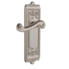 Windsor Long Plate with Newport Lever in Satin Nickel