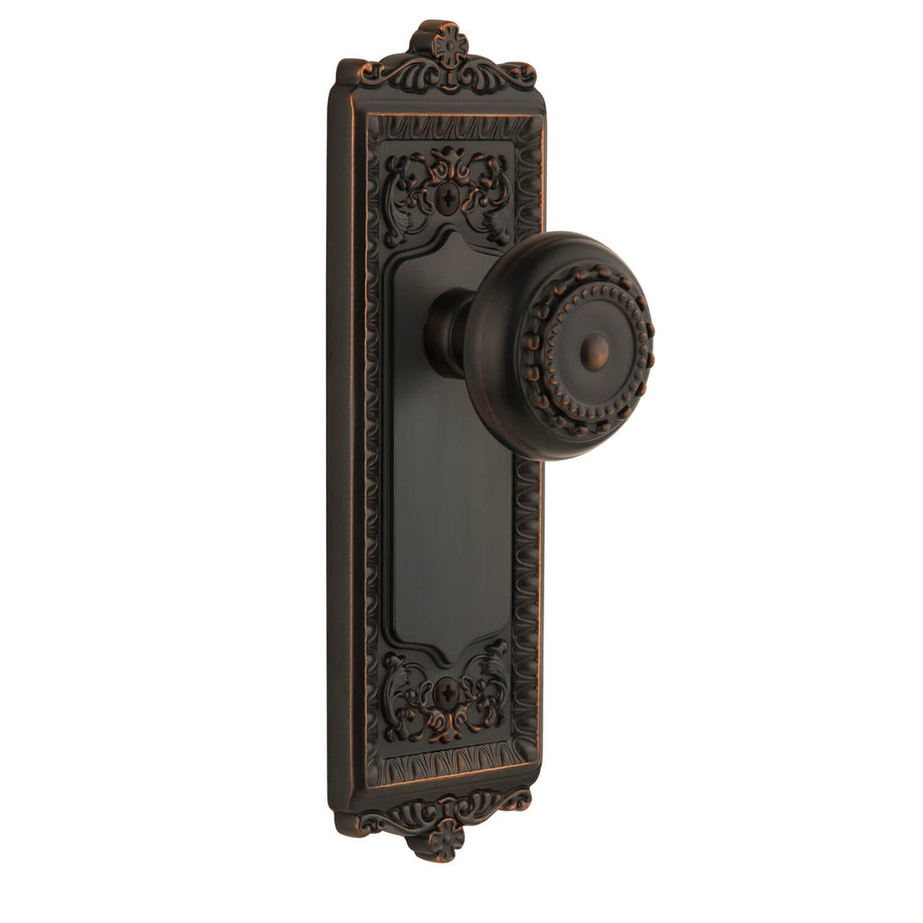 Windsor Long Plate with Parthenon Knob in Timeless Bronze