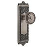 Windsor Long Plate with Soleil Knob in Antique Pewter