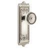 Windsor Long Plate with Soleil Knob in Polished Nickel